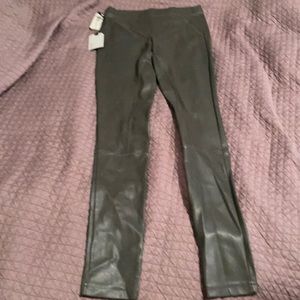 Aritzia Wilfred dark grey Rebelle faux leather leggings